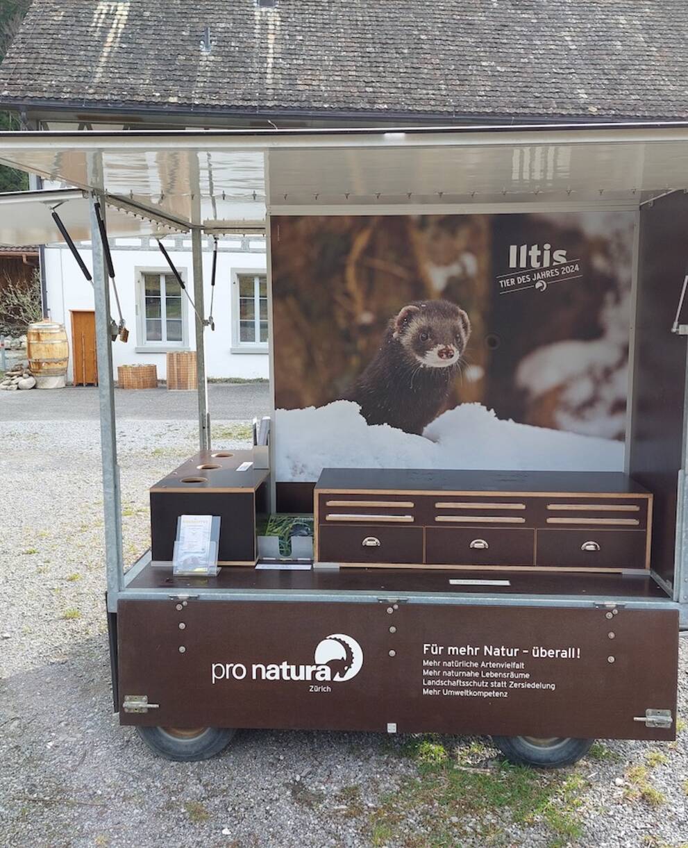 Das Naturmobil vor dem Besucherzentrum in Sihlwald